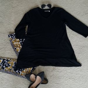 LOGO Lounge Tunic with Chiffon Trim